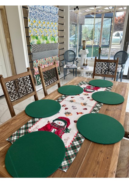Yılbaşı Kardan Dijital Baskı Runner Supla Set