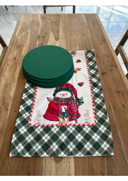 Yılbaşı Kardan Dijital Baskı Runner Supla Set