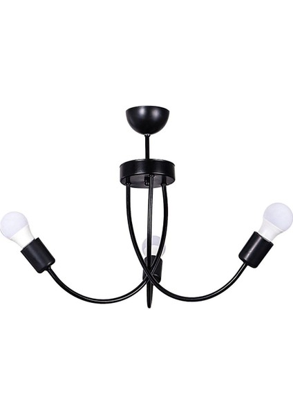 Pomela 3 Lü Avize (Siyah)