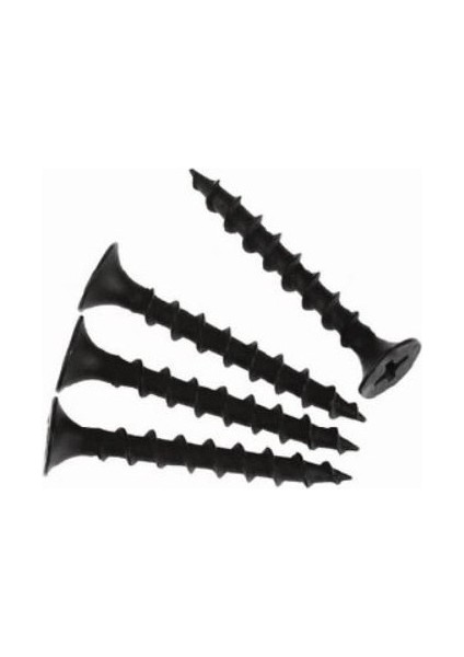 Siyah Seyrek Diş Sivri Uç Alçıpan Vidası 3,5 x 35 200 Adet