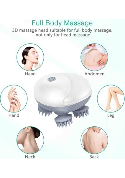 Kablosuz Kafa Masaj Aleti Taşınabilir Evcil Hayvan Kafa Derisi Tüm Vücut Masaj Aleti fırsatları