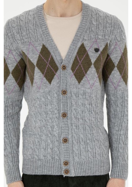 Baklva Desen Erkek Hırka