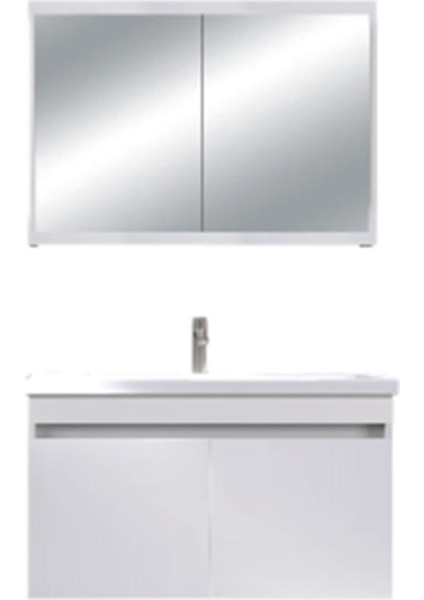 Söke Matt White 100 cm Banyo Dolabı