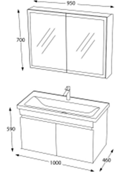 Söke Matt White 100 cm Banyo Dolabı