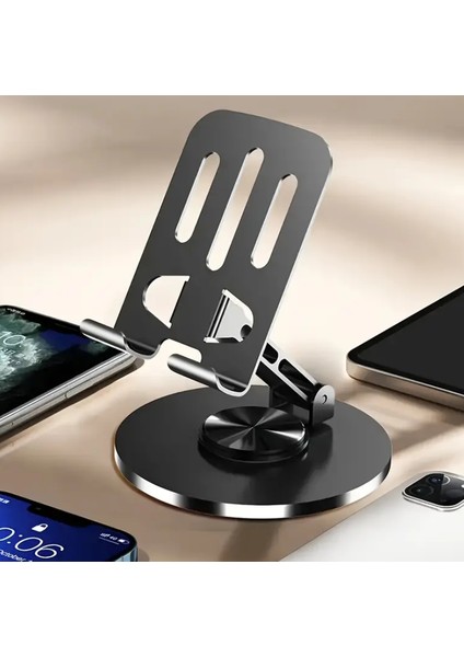 Taşınabilir Katlanabilir Kaymaz 360 Dönebilen Karbon Çelik Tasarımlı Telefon Standı fırsatları