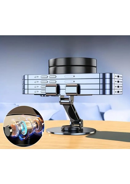 Taşınabilir Katlanabilir Kaymaz 360 Dönebilen Karbon Çelik Tasarımlı Telefon Standı indirimleri