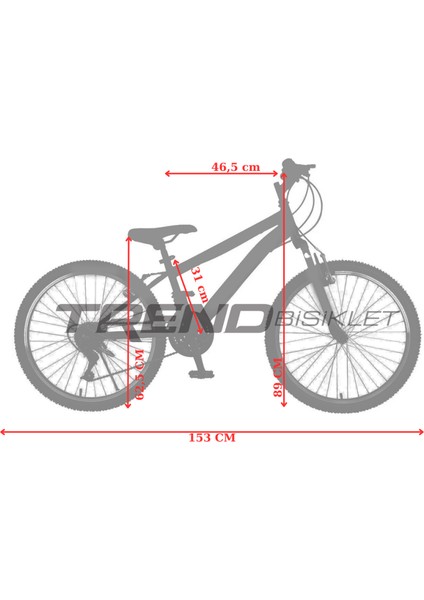 Everest Cross 24 Jant Amortisörlü Bisiklet, 21 Vites Bisiklet, Cnc Alüminyum Jant, Boy 140 -160 Cm,