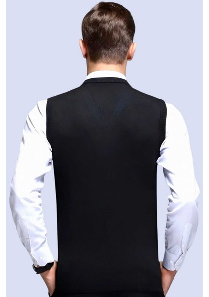 Erkek V Yaka Triko Tüylenmez Süveter Erkek Slim Fit Süveter indirimleri