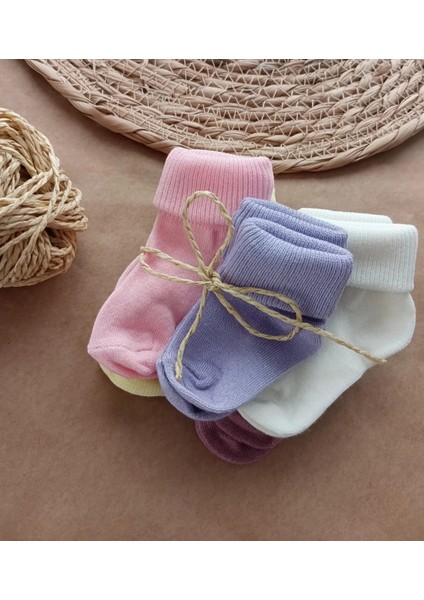 Organik Bambu Iplik Dokumalı 5'li Bebek Çorap Seti fırsatları