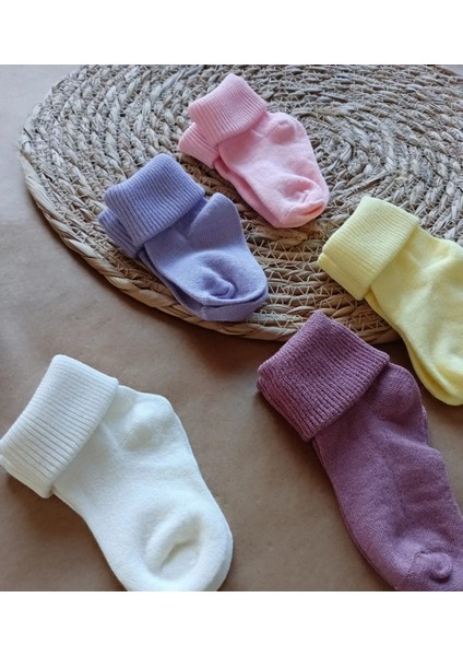 Organik Bambu Iplik Dokumalı 5'li Bebek Çorap Seti fırsatları