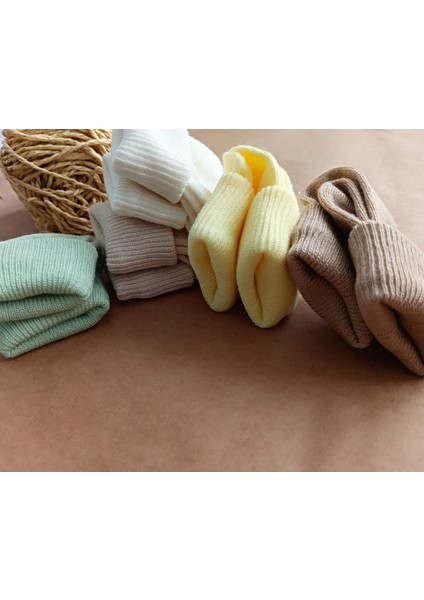 Organik Bambu Iplik Dokumalı 5'li Bebek Çorap Seti (3-6 Ay) fırsatları