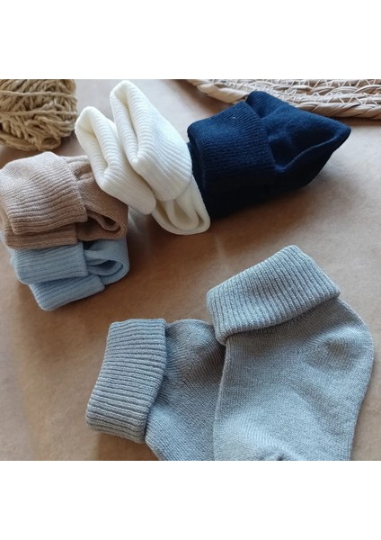 Organik Bambu Iplik Dokumalı 5'li Bebek Çorap Seti modelleri