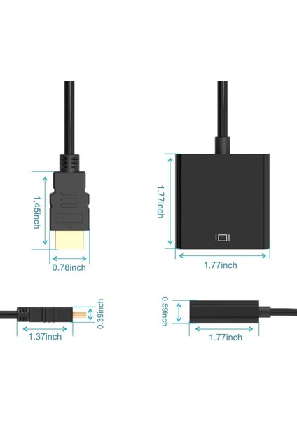 Displayport To VGA Çevirici Adaptör Display Port Display Port Dp VGA Pc Dizüstü Hdtv Monitör