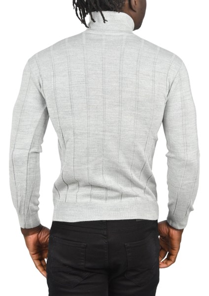 Slim Fit Likralı Tam Balıkçı Yaka Çizgili Boğazlı Kazak 2505504 indirimleri