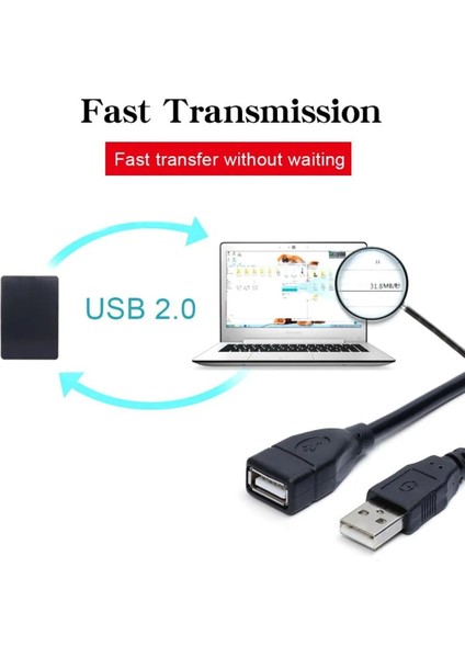 Yeni 2025 Yüksek Hız 5 mt Metre USB Uzatma Kablosu Uzatıcı Ara Kablosu Dişi Erkek Gerçek USB 2.0