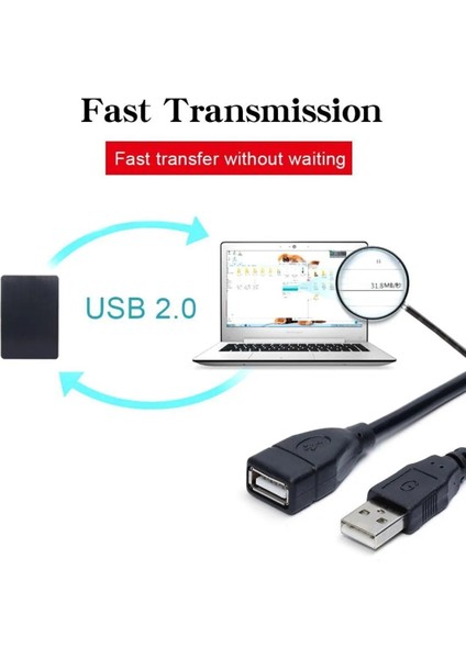 USB Uzatma Yüksek Hız USB Uzatma Kablosu Uzatıcı Ara Kablosu Dişi Erkek USB 2.0 Cabble 1.5 Metre