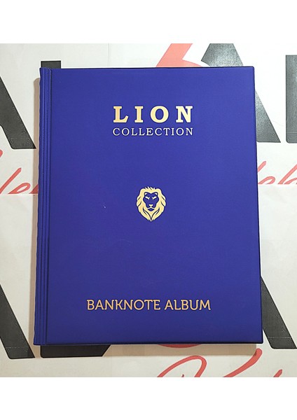 Lion 120 Adet Kağıt Para Kapasiteli, 20 Sayfa Kağıt Para Albümü, Mavi Renk