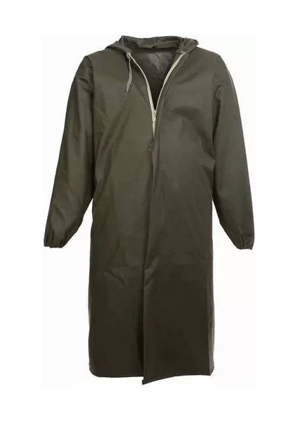 Liman, Avci, Balıkçı, Kurye Kapüşonlu Pardösü Yağmurluk - Haki