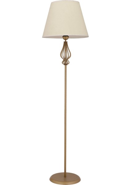 Hefina Beyaz Şapkalı Eskitme Modern Tasarım Ayaklı Abajur Lamba Metal Lambader fiyatları