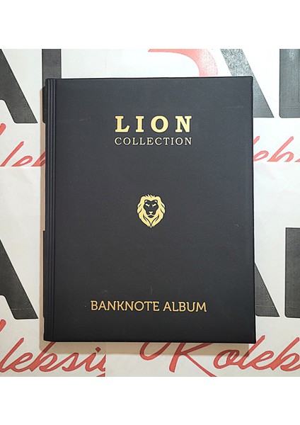 Lion 120 Adet Kağıt Para Kapasiteli, 20 Sayfa Kağıt Para Albümü, Siyah Renk