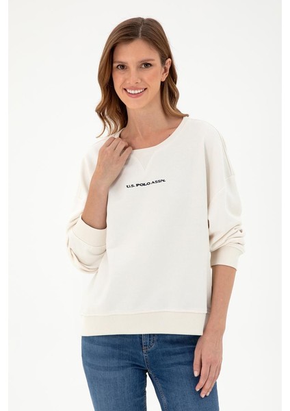 Oversize Bisiklet Yaka Sweatshirt Kadın