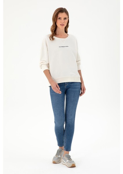 Oversize Bisiklet Yaka Sweatshirt Kadın fırsatları