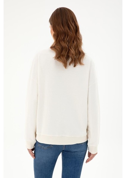 Oversize Bisiklet Yaka Sweatshirt Kadın indirimleri