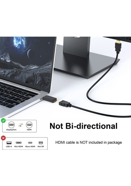 4K Full Hd Adaptör Displayport To Hdmı Adaptor Çevirici Dönüştürücü Adaptör Display Port Dönüştürücü