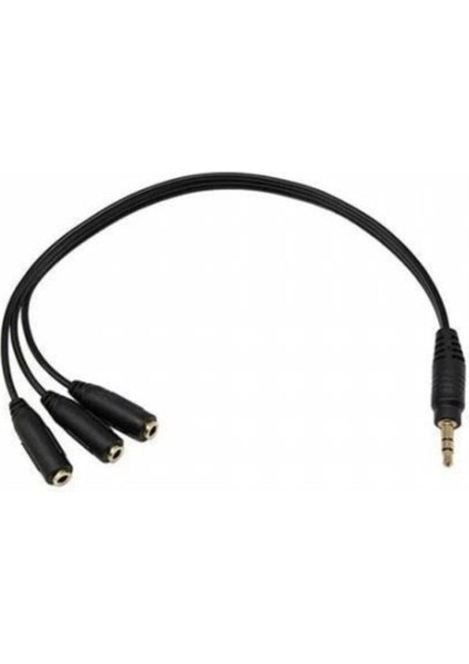 Ses Sistemi Kablosu 3x3.5mm Stereo Dişi To 1x 3 Stereo 1 Fiyatı