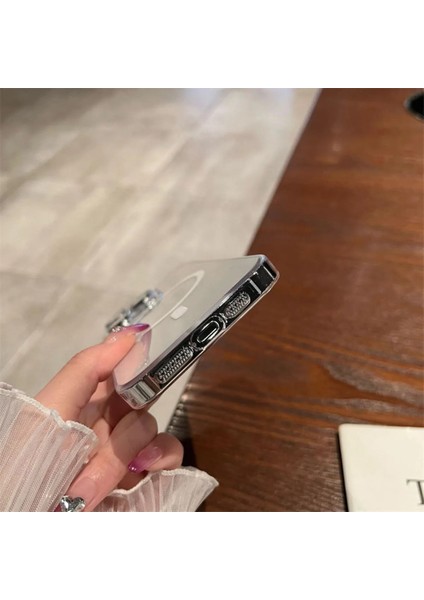Apple iPhone 16 Pro Max Uyumlu Kamera Korumalı Kılıf Şeffaf Magsafe Hoparlör Filtreli Sararmaz Kapak