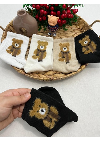 4'lü Teddy Bear Çorap modelleri