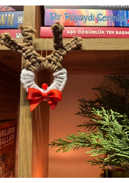 Makrome Geyik Yılbaşı Ağacı Süs