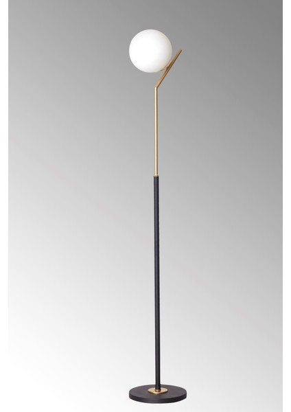 Elit Sarı-Siyah Metal Gövde Beyaz Camlı Tasarım Lü x Yerden Aydınlatma Lambader modelleri