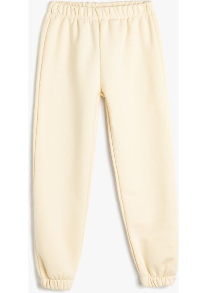 Beli Lastikli Basic Jogger Eşofman Altı