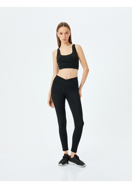 Yüksek Bel Dikiş Detaylı Slim Fit Spor Tayt fiyatları