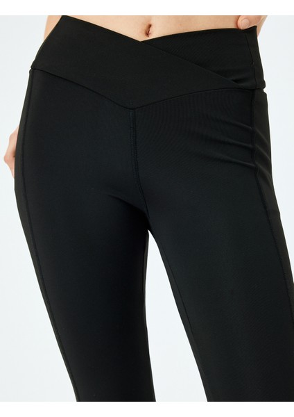 Yüksek Bel Dikiş Detaylı Slim Fit Spor Tayt indirimleri