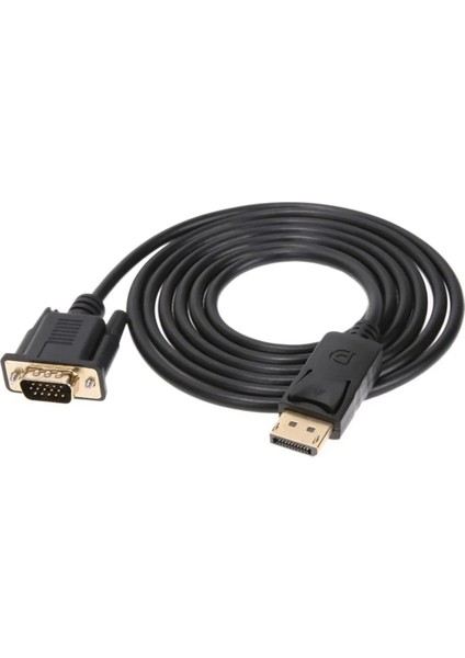 HD 1080P Displayport VGA Adaptörü Kablo Erkek Dönüştürücü DisplayPort DP VGA Kablosu 1.8 Metre