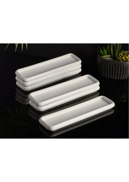 1 Adet Porselen Sunum Servis Tabağı 28x7.3x2(H) Cm