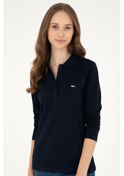 Polo Yaka Kadın Sweatshirt