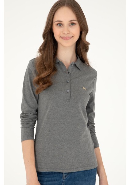 Polo Yaka Kadın Sweatshirt