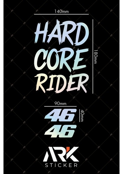 Hard Core Rınder + 46 Stıcker 2 Adet
