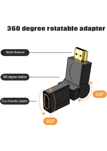 Hdmı 180 Derece Uzatma Aparatı Dirsek Adaptör Hdtv Için Ayarlanabilir Erkek Dişi Adaptör