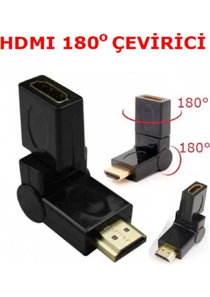 Hdmı 180 Derece Uzatma Aparatı Dirsek Adaptör Hdtv Için Ayarlanabilir Erkek Dişi Adaptör