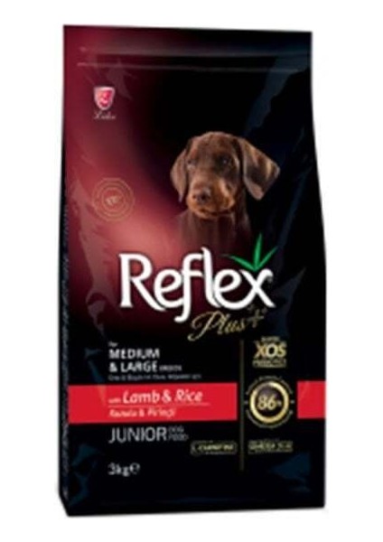 Reflex Plus Kuzulu Orta ve Büyük Irk Yavru Köpek Maması 3 kg