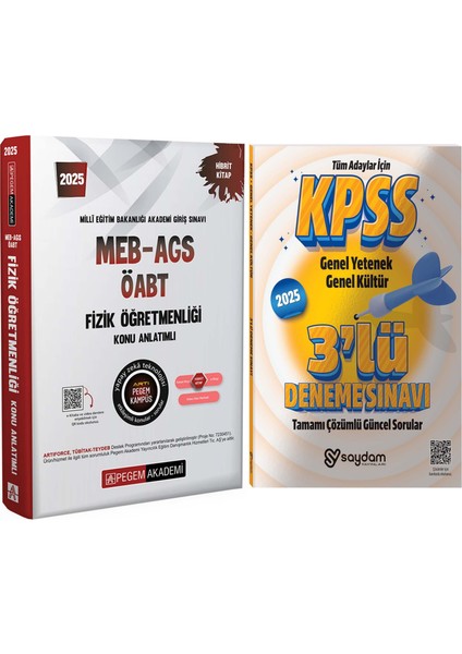 2025 Meb / Ags / Öabt Fizik Öğretmenliği Konu ANLATIMI / 2025 Çözümlü 3 Deneme