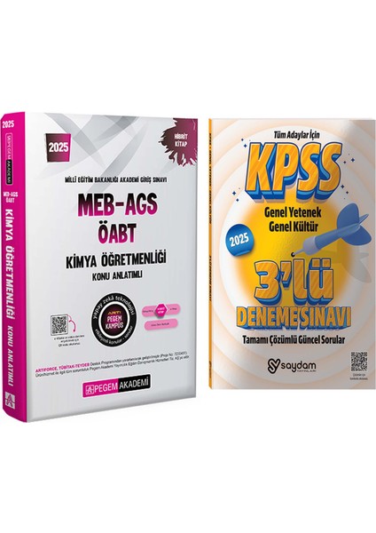 2025 Meb / Ags / Öabt Kimya Öğretmenliği Konu ANLATIMI / 2025 Çözümlü 3 Deneme