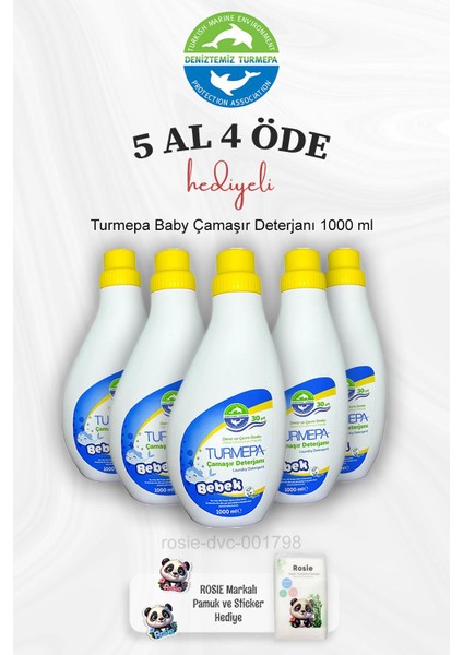 Baby Çamaşır Deterjanı 1000 ml 5 Al 4 Öde ve Rosie Pamuk