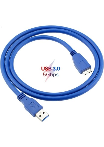 USB 3.0 HDD Harddisk Kablosu Yüksek Hiz USB 3.0 Tip A Mikro B Kablo Hızlı Veri Aktarma Kablosu 50CM