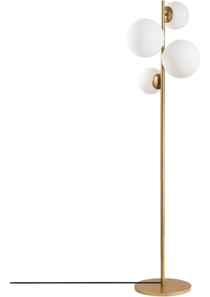 Modern Gold Tek Ayaklı Lambader 4 Başlık Stylish Floor Lamp