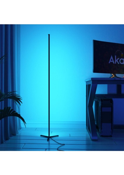 Köşe Dekoratif Lambader -Led Lamba Işık Sistemi - Kumandalı Full Rgb Animasyonlu Lambader